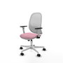 PIQUERAS Y CRESPO Silla de oficina Cilanco con mecanismo Sincro, Rosa y Blanco
