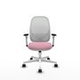 PIQUERAS Y CRESPO Silla de oficina Cilanco con mecanismo Sincro, Rosa y Blanco