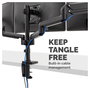 Fellowes Platinum Monitor Arm Dreifach inkl. 2x USB-A Ports, Negro - Soporte Triple para Monitores con Hub USB
