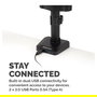 Fellowes Platinum Monitor Arm Dreifach inkl. 2x USB-A Ports, Negro - Soporte Triple para Monitores con Hub USB