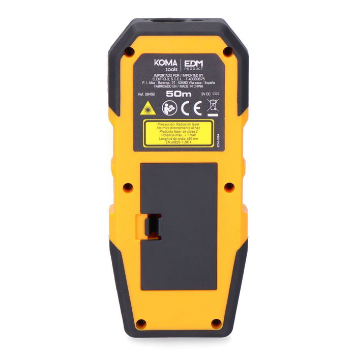 Koma Tools Medidor Láser Profesional Precisión ±2mm Rango 50m Mide Área Volumen Pitágoras Funda Incluida