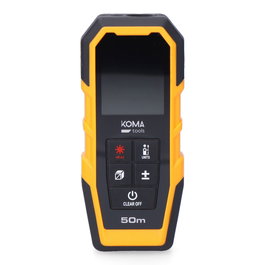 Koma Tools Medidor Láser Profesional Precisión ±2mm Rango 50m Mide Área Volumen Pitágoras Funda Incluida