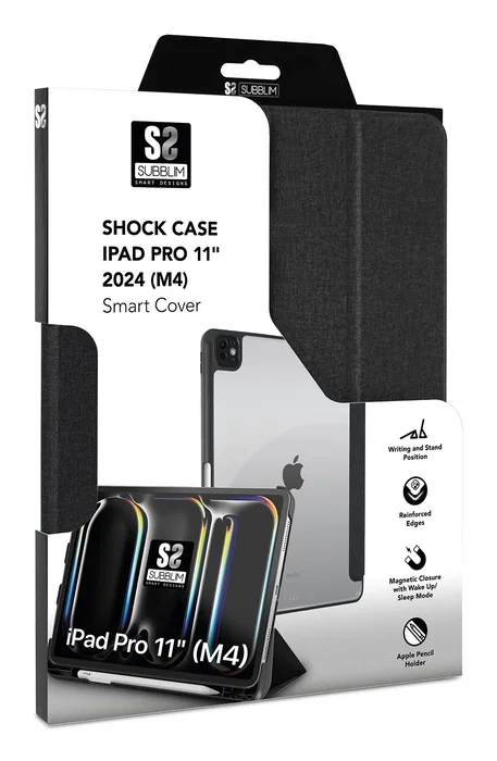 Subblim Clear Shock Case para iPad Pro 11 pulgadas 2024 M4 - Negro
