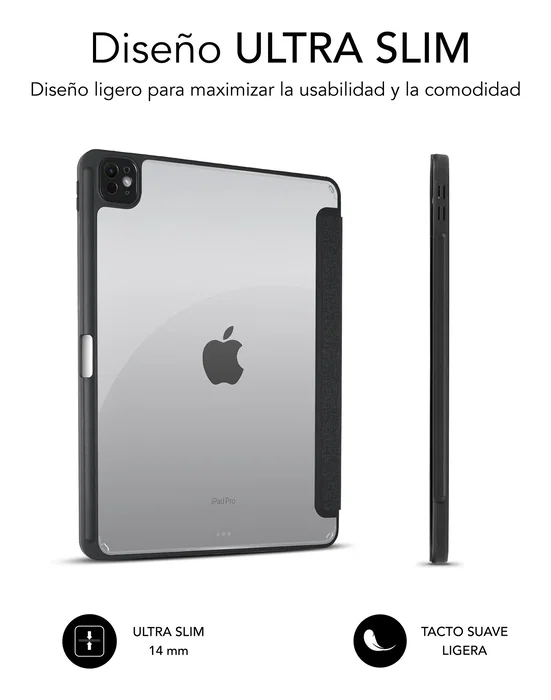Subblim Clear Shock Case para iPad Pro 11 pulgadas 2024 M4 - Negro