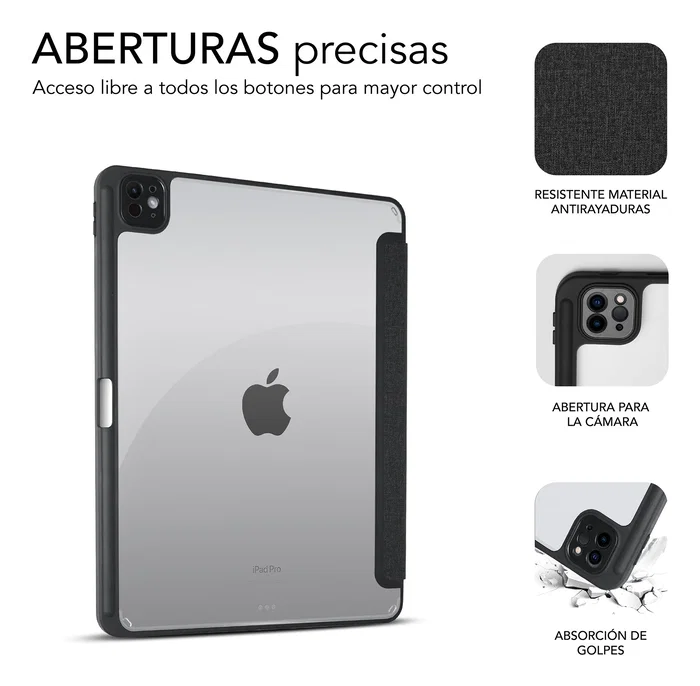 Subblim Clear Shock Case para iPad Pro 11 pulgadas 2024 M4 - Negro