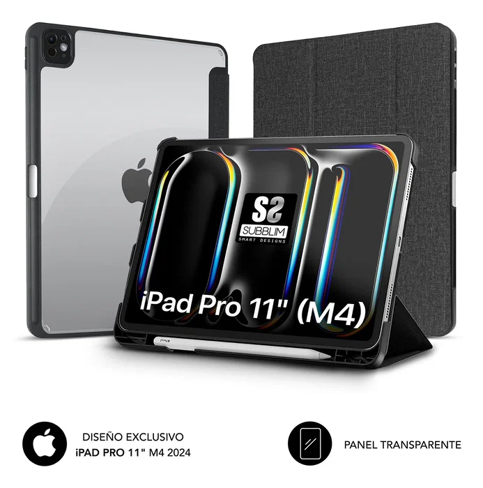 Subblim Clear Shock Case para iPad Pro 11 pulgadas 2024 M4 - Negro