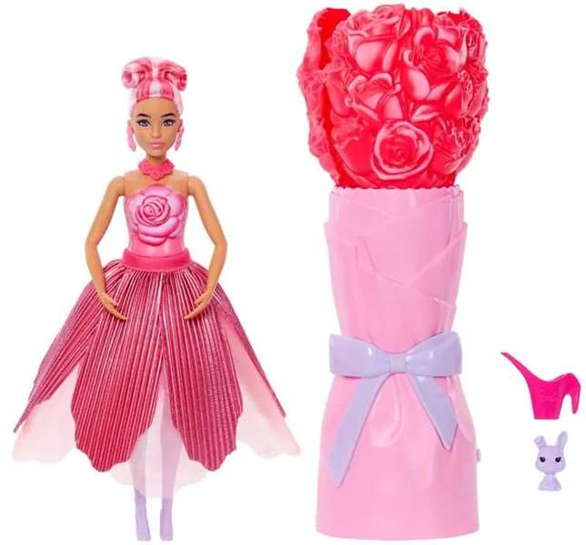 Mattel Muñeca Barbie Petal Pop Rosa Roja 32x12x12 cm