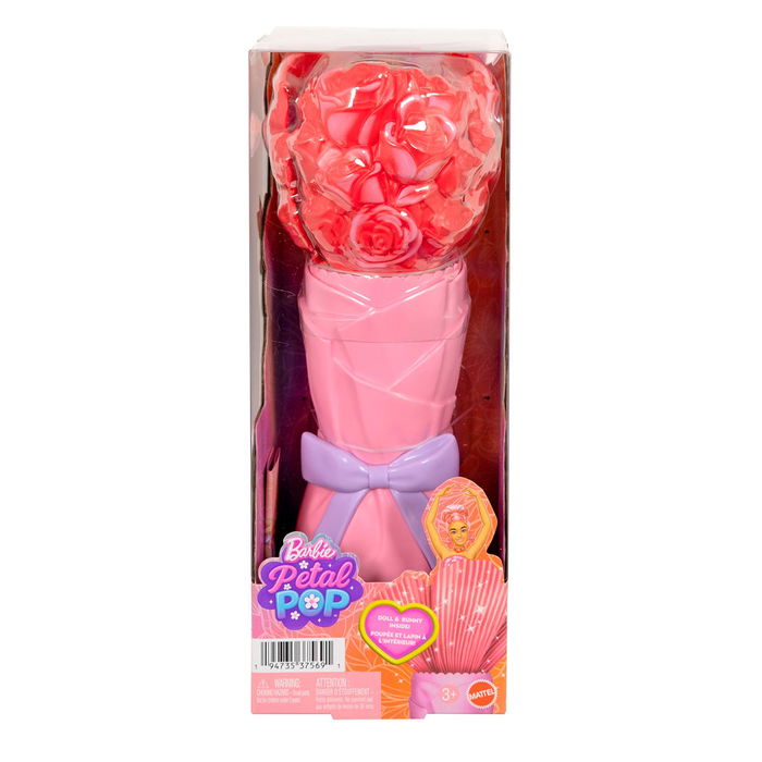 Mattel Muñeca Barbie Petal Pop Rosa Roja 32x12x12 cm
