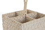 DKD Home Decor Cubertero Bambú Ratán Blanco 19x19x27 cm