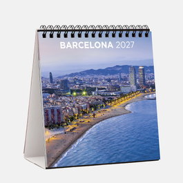 TRIANGLE POSTALS Calendario de sobremesa 2027 Barcelona-1 (14x15 cm) de la colección Calendario Sobremesa
