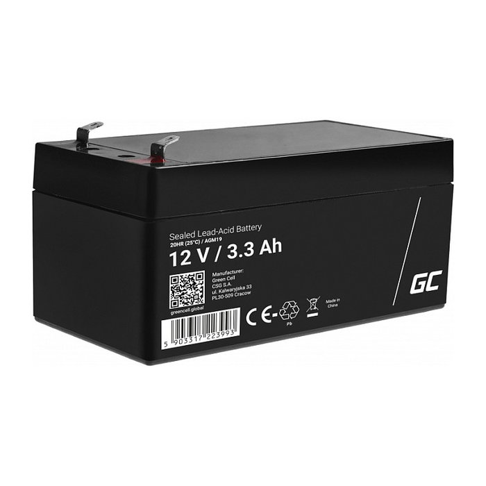 Green Cell Batería AGM19 12V 3,3Ah