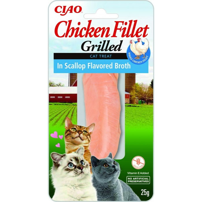 CHURU VET Filete de Pollo en Caldo de Vieira 25g