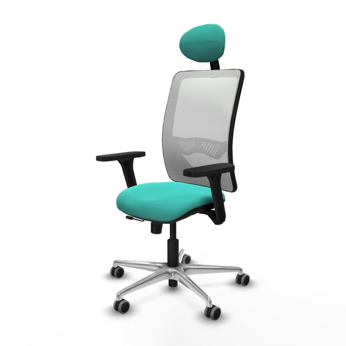 PIQUERAS Y CRESPO Silla de oficina Zulema con mecanismo Sincro/Traslack, Turquesa y Blanco PIQUERAS Y CRESPO Silla de oficina Zulema con mecanismo Sincro/Traslack, Turquesa y Blanco