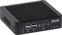 MUXLAB Controlador de Red Pro con Fuente de Alimentación Externa, 1xHDMI, 4xUSB, 1xVGA, RS232, LAN, 133x127x35 mm