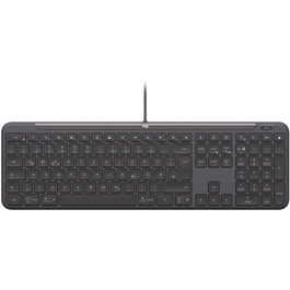 Logitech Signature Slim K620 - Teclado con Cable USB-C Silencioso, Distribución QWERTY Español, Color Gris, Modelo 920-013329