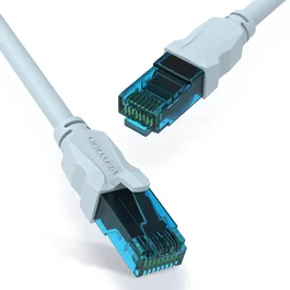 Vention Cable de Red VAP-A10-S100 Cat5e UTP RJ45 1 Metro (1m) Azul Claro, 100 Mbit/s, Conectores Macho Chapados en Oro