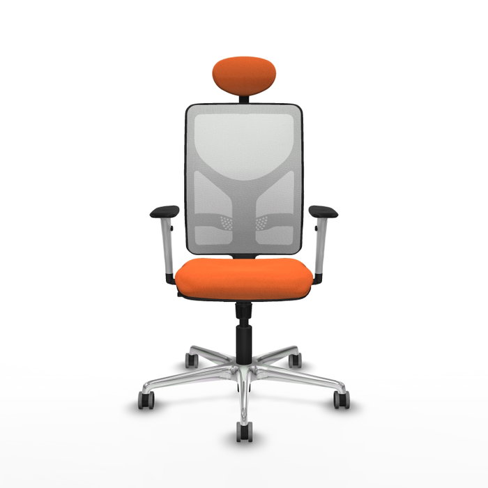 PIQUERAS Y CRESPO Silla de oficina Motilla Naranja y Blanco con mecanismo Sincro PIQUERAS Y CRESPO Silla de oficina Motilla Naranja y Blanco con mecanismo Sincro