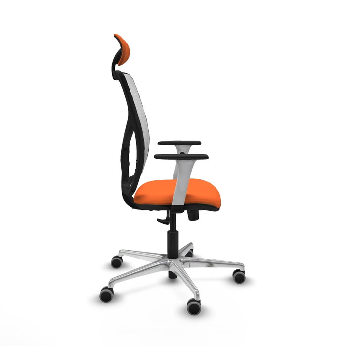PIQUERAS Y CRESPO Silla de oficina Motilla Naranja y Blanco con mecanismo Sincro PIQUERAS Y CRESPO Silla de oficina Motilla Naranja y Blanco con mecanismo Sincro