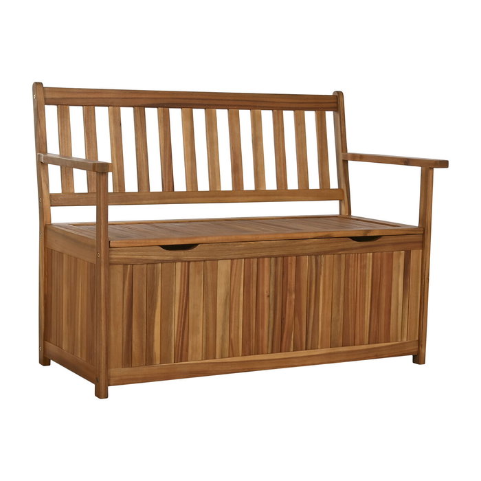 DKD Home Decor Banco de Acacia con Tapa Marrón Natural 120x60x87 cm