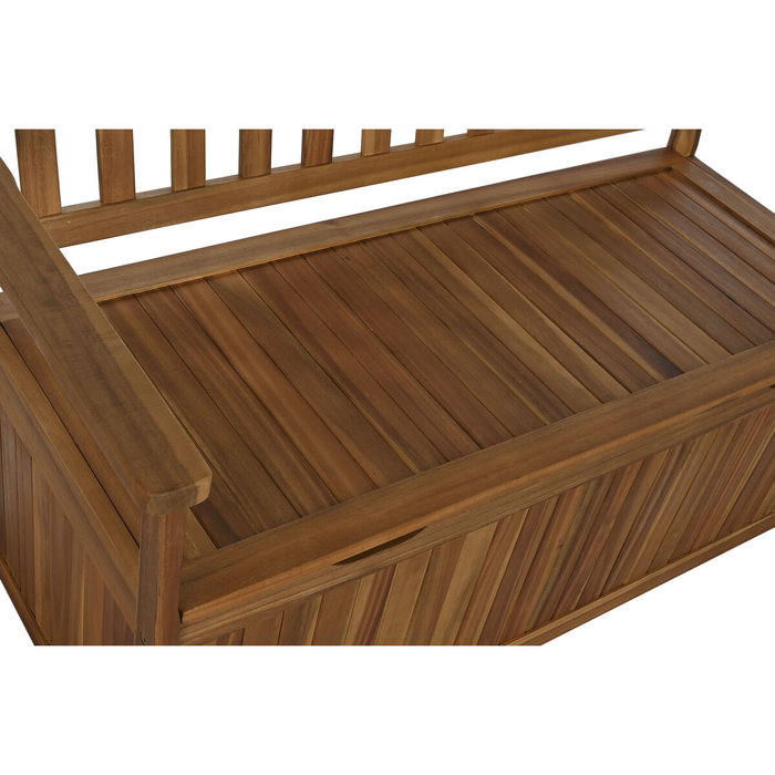 DKD Home Decor Banco de Acacia con Tapa Marrón Natural 120x60x87 cm