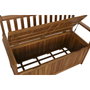 DKD Home Decor Banco de Acacia con Tapa Marrón Natural 120x60x87 cm