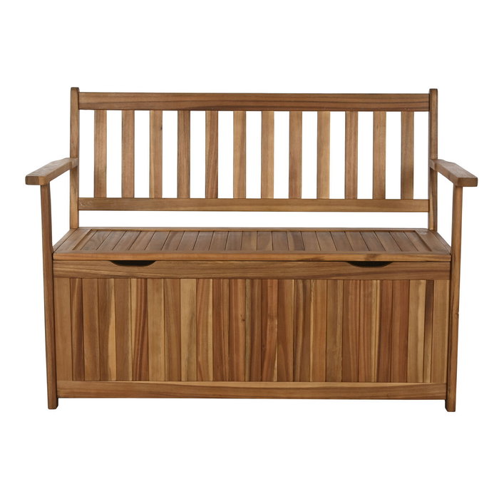 DKD Home Decor Banco de Acacia con Tapa Marrón Natural 120x60x87 cm