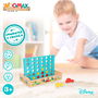 WOOMAX Juego Cuatro en Raya Madera Disney Tablero 25x15,5cm +3 años Piezas 37