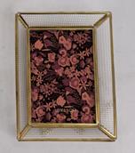 DKD Home Decor Set de 6 Marcos de Fotos Metal y Cristal Shabby Glam Dorado/Negro 15x20 cm