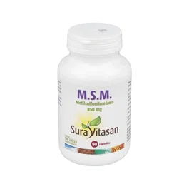 Sura Vitasan M.S.M. (Metil Sulfonil Metano) Complemento Alimenticio - 850 mg por Cápsula, 90 Cápsulas