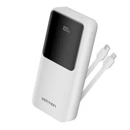 Vention Powerbank 20000mAh 22.5W Blanca FHPW0 Incluye Cable USB Tipo-C y Lightning