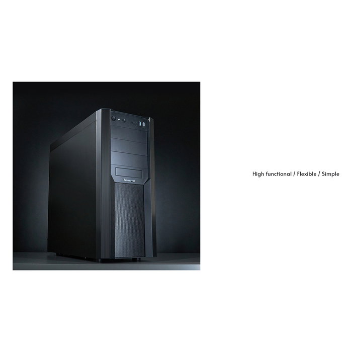 Chieftec CW-01B-OP Caja Torre PC Negra Compatible ATX, micro ATX, Mini-ITX para Gaming y Uso Profesional
