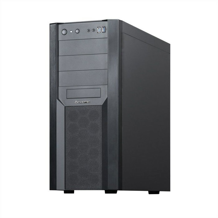Chieftec CW-01B-OP Torre Mini ATX PC Negro, Caja de Ordenador con Malla, Soporta ATX, microATX, Mini-ITX, Fuente No Incluida