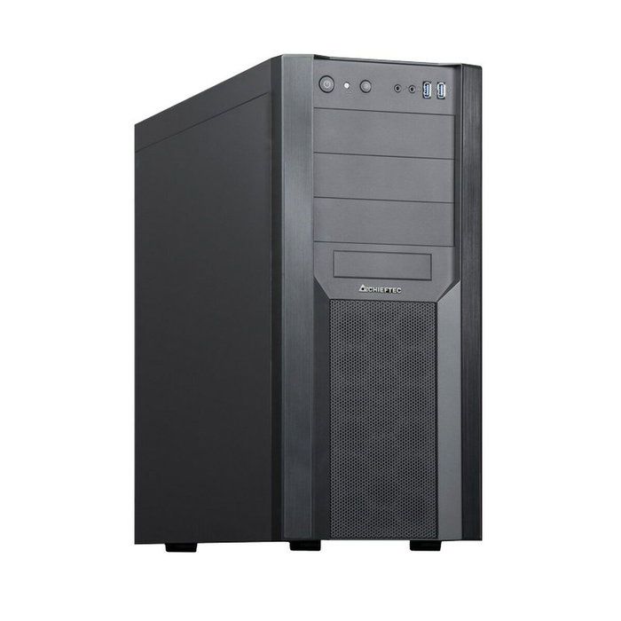 Chieftec CW-01B-OP Torre Mini ATX PC Negro, Caja de Ordenador con Malla, Soporta ATX, microATX, Mini-ITX, Fuente No Incluida