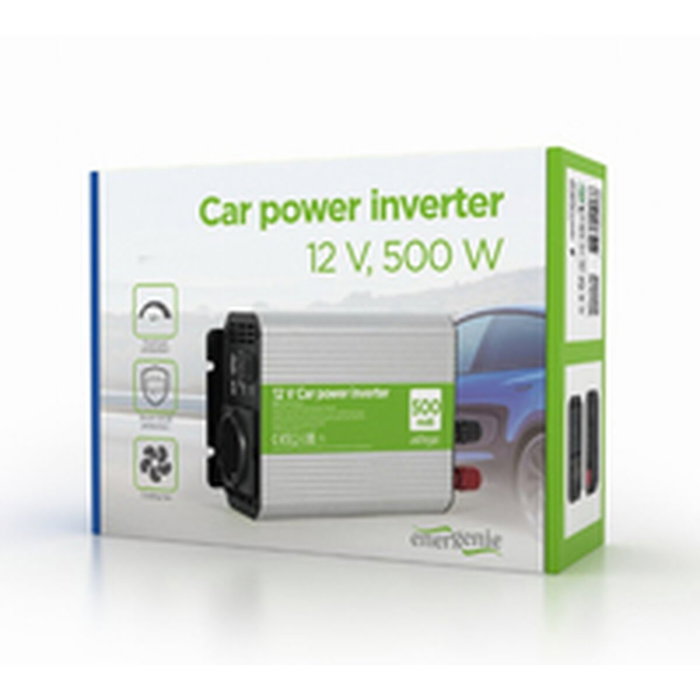GEMBIRD EG-PWC500-01 Adaptador e inversor de corriente Auto 500 W Gris