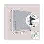 LEITZ Divisoria de mesa ajustable 80x70cm, gris