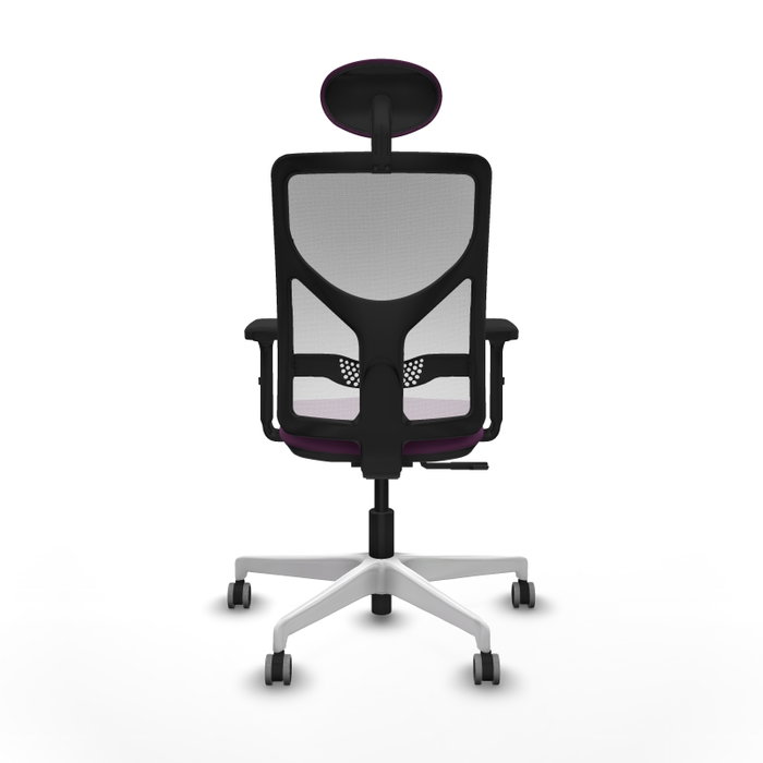 PIQUERAS Y CRESPO Silla de oficina Motilla con mecanismo Sincro, Morado y Blanco