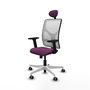 PIQUERAS Y CRESPO Silla de oficina Motilla con mecanismo Sincro, Morado y Blanco