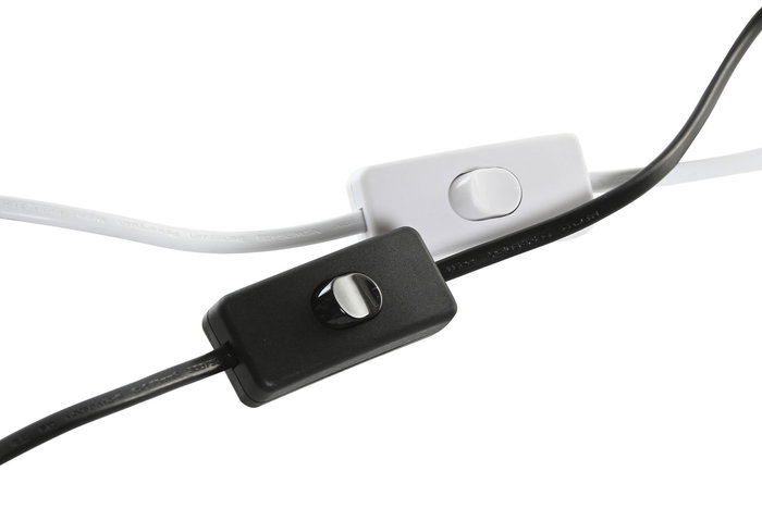 DKD Home Decor Lámpara Sobremesa Moderno Negro Blanco 16 x 43 x 17 cm (2 Unidades)