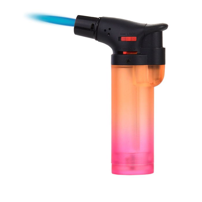 Prof Encendedor Electrónico Antorcha Llama Azul Recargable Colores Surtidos 6 x 10,5 x 2,9 cm