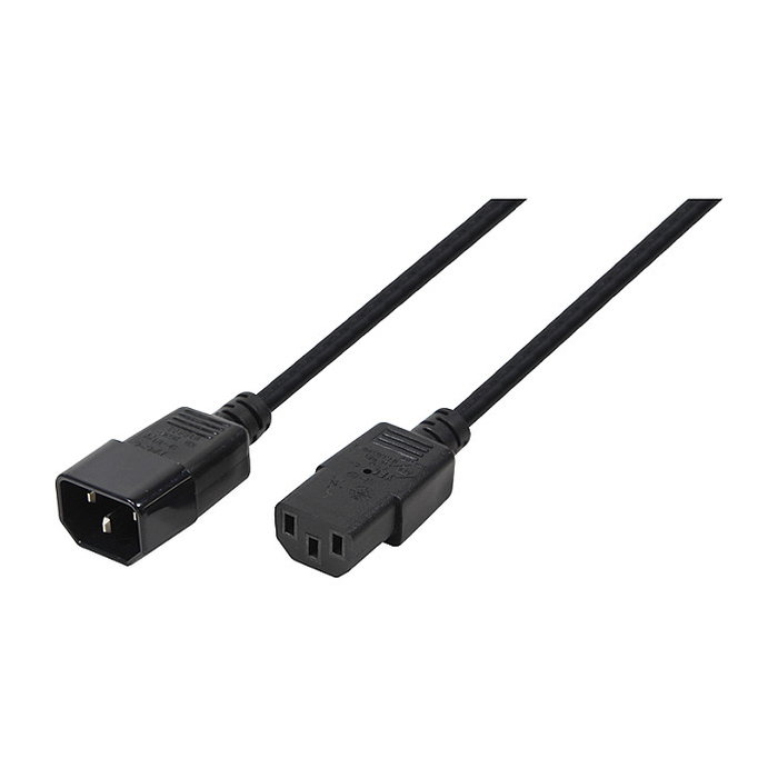 LogiLink Cable de Alimentación IEC C14 a IEC C13, 3 m, Negro