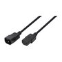 LogiLink Cable de Alimentación IEC C14 a IEC C13, 3 m, Negro