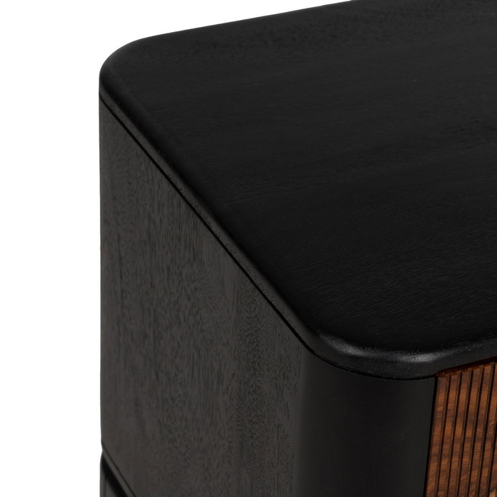 Mueble Tv Marrón-Negro Madera Salón 160 X 40 X 50 cm