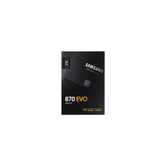 Samsung 870 EVO 2 TB SSD 2.5" SATA III V-NAND MLC - 560 MB/s Lectura, 530 MB/s Escritura, 256-bit AES, 5 Años Garantía, Ideal para PC