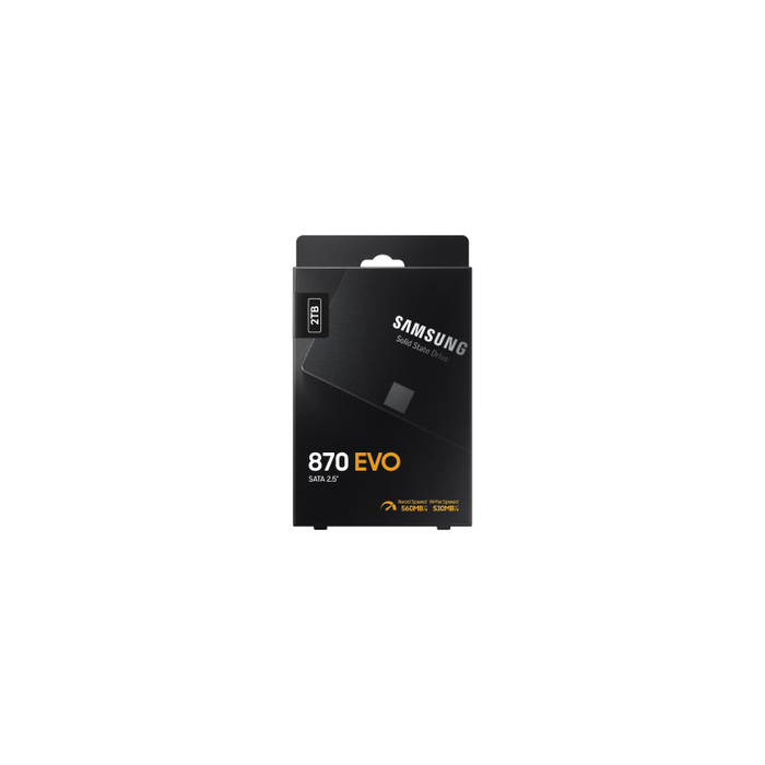 Samsung 870 EVO 2 TB SSD 2.5" SATA III V-NAND MLC - 560 MB/s Lectura, 530 MB/s Escritura, 256-bit AES, 5 Años Garantía, Ideal para PC