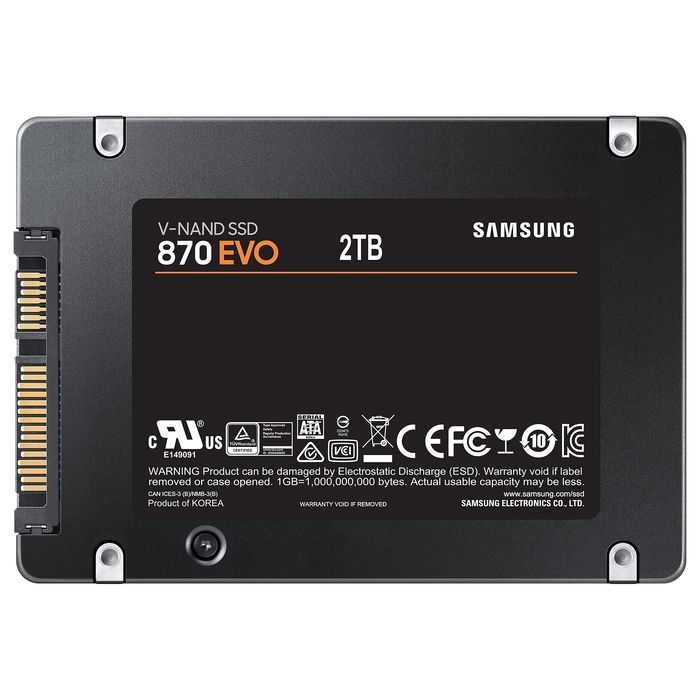 Samsung 870 EVO 2TB 2.5" SSD 560 MB/s 1500000h Samsung 870 EVO 2TB 2.5" SSD 560 MB/s 1500000h