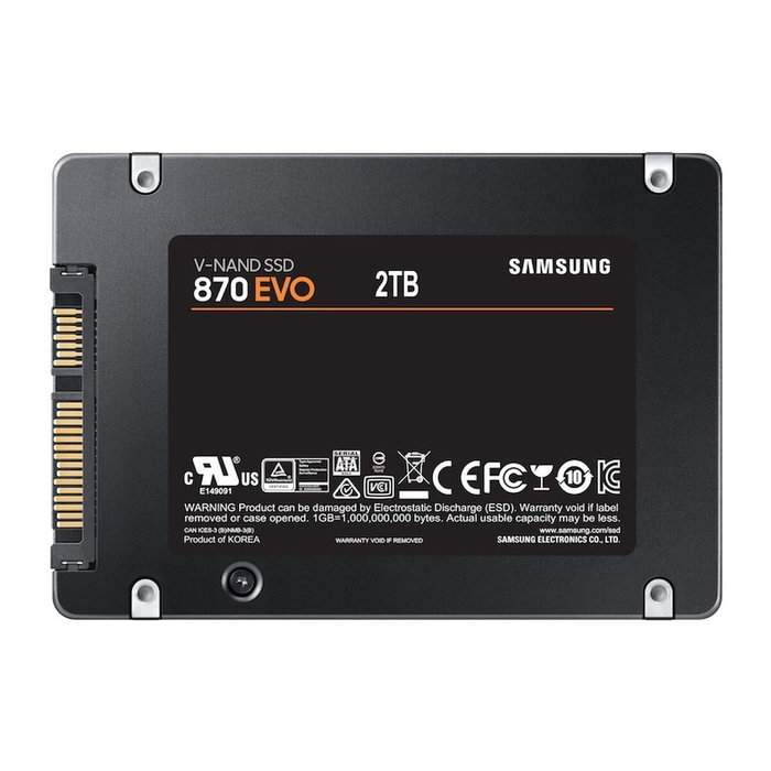 Samsung 870 EVO 2 TB 2.5 pulg. SSD SATA III Negro Samsung 870 EVO 2 TB 2.5 pulg. SSD SATA III Negro