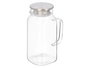 Vivalto Jarra Borosilicato Redonda Tapa Acero 1,2L 14 cm x 23 cm x 10 cm Transparente/Plata (Set de 12)