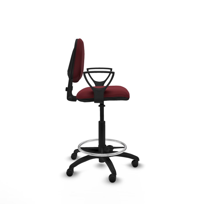PIQUERAS Y CRESPO Taburete Isso CP Granate con Brazos Fijos PIQUERAS Y CRESPO Taburete Isso CP Granate con Brazos Fijos