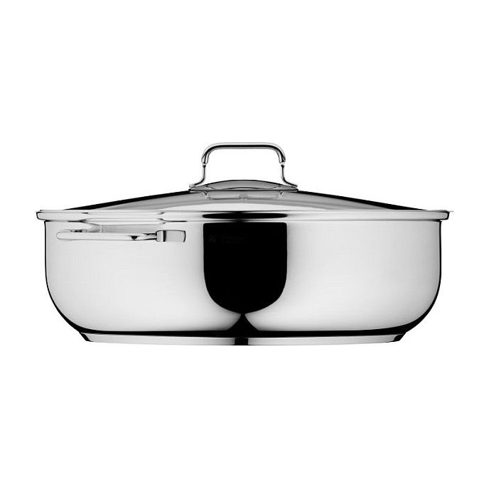 WMF 3201112122 Bräter Olla con Tapa y Termómetro de Acero Inoxidable para Inducción y Todo Tipo de Cocinas