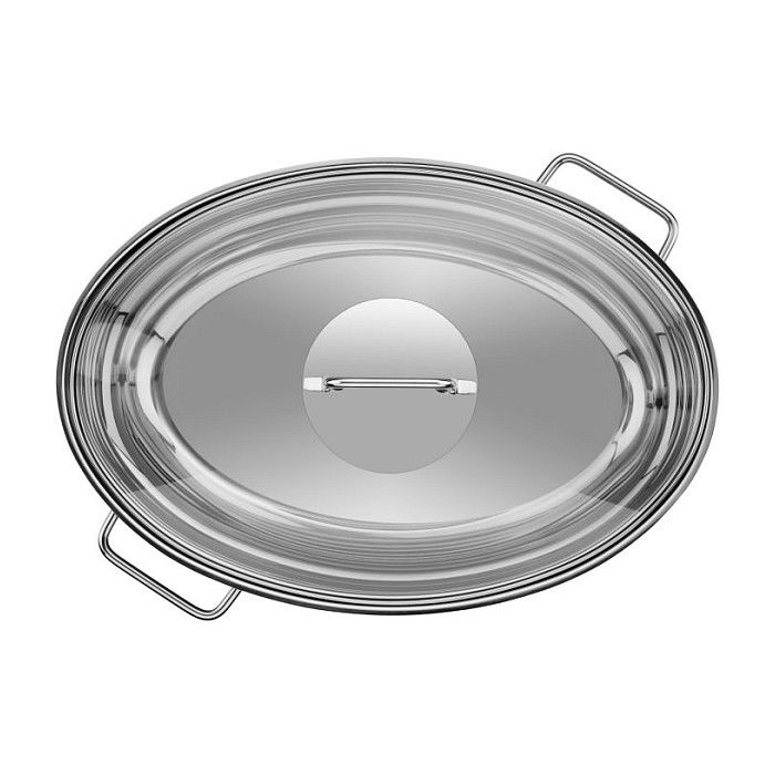 WMF 3201112122 Bräter Olla con Tapa y Termómetro de Acero Inoxidable para Inducción y Todo Tipo de Cocinas